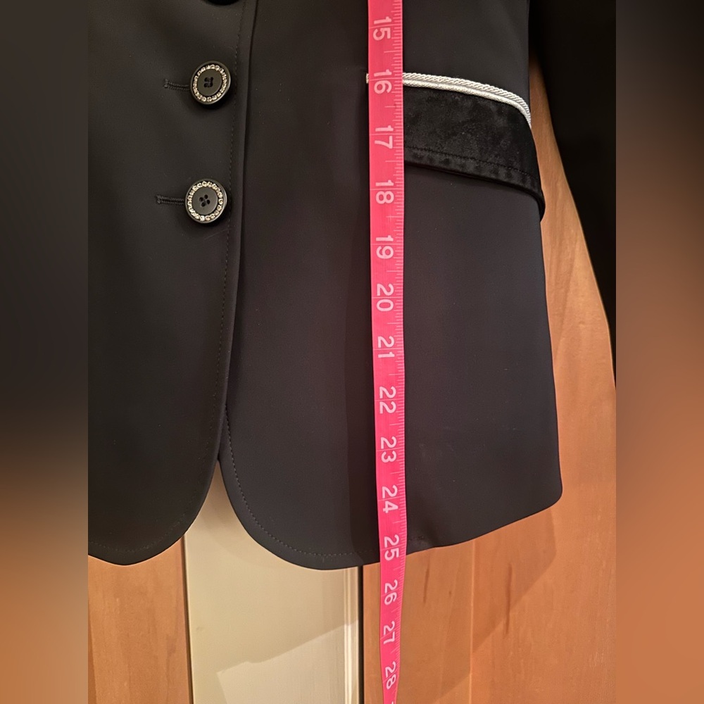 EQUILINE Gait Equestrian Riding Jacket Show Coat, Custom, Black, Sz 2, Perfect! - Picture 13 of 16